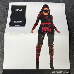 Black and Red Ninja Costume